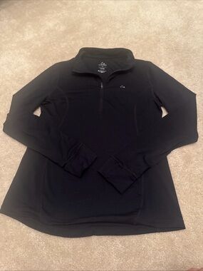 Paradox Women's Black Long-Sleeve Quarter-Zip Top